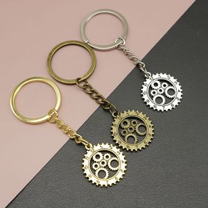 Portachiavi Numerato a Forma di Ingranaggio in Lega di Bronzo Anticato, Stile Steampunk, per Regali agli Ingegneri - Product Image 1