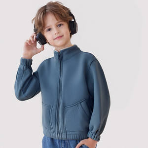 Veste polaire pour filles et garçons, fermeture éclair, col montant, manteau décontracté doux et chaud pour enfants, vêtements d'extérieur pour enfants, automne et hiver - Product Image 4