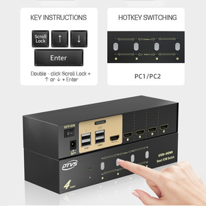 Dtvs 16-<span class=keywords><strong>Port</strong></span> Rack-Mount HDMI + USB <span class=keywords><strong>KVM</strong></span> từ xa/Bảng điều khiển chuyển đổi 4K 30Hz Hub chức năng <span class=keywords><strong>KVM</strong></span> chuyển đổi cho 16 máy chủ/chiếc - Product Image 4