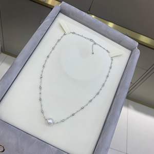 Collares de Perlas de Plata de Ley S925, Estilo Edison, Cadena de Hadas, 10-11 mm, Súper Gruesos, Simples y Elegantes - Product Image 2