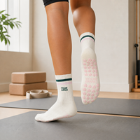Nouvelles Chaussettes de Yoga Printemps pour Jeunes, Respirantes, Antidérapantes, avec Grip Sportif, pour Femmes, Pilates, Usage Intérieur et Domestique