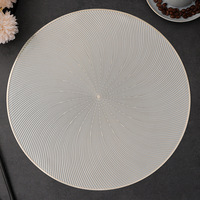 PVC ménage cuisine isolation thermique Western Table à manger tapis brocart plaque avec fond solide doré pour la décoration de Restaurant