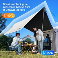Tente de camping gonflable d'extérieur, tente pneumatique Oxford imperméable, abri familial pour le camping avec kit de gonflage