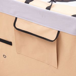 Factory Supply Steel Frame 4 Door Portable <b>Folding</b> Dog Soft <b>Crate</b> with Curtain Oxford Cloth Pet <b>Crate</b> - Product Image 6