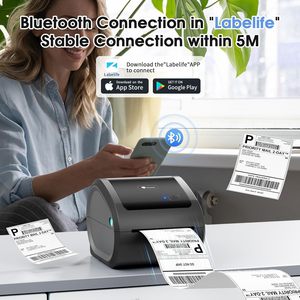 เครื่องพิมพ์ฉลากจัดส่ง Phomemo D520-BT เครื่องพิมพ์ฉลากความร้อนแบบไร้หมึก เชื่อมต่อผ่าน USB สำหรับพิมพ์ฉลากจัดส่งในคลังสินค้า - Product Image 6