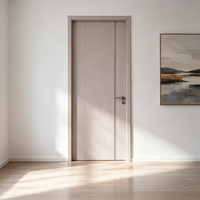Porte moulurée en bois massif WPC, finition sans peinture, minimaliste, imperméable, moderne, résistante à l'usure et aux rayures