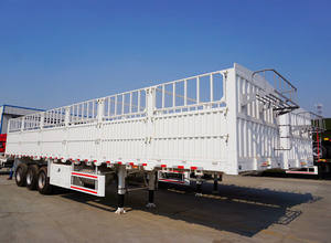 Remolque de camión semirremolque de acero con plataforma abatible para transporte a granel de carga suelta, con 3 o 4 ejes, de 40, 50 o 60 toneladas, para ganado. - Product Image 5