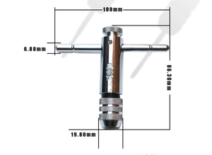 ด้ามต๊าปเกลียวปรับได้,ด้ามตัวทีพร้อมเครื่องสกรู M3-M8จำนวน5ชิ้น <span class=keywords><strong>I88</strong></span> #1 - Product Image 6