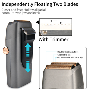 PRITECH - Recortadora de Barba Multifuncional 2 en 1, Resistente al Agua, con Cuchillas de Litio y Titanio, Inalámbrica, para Hombre - Product Image 3