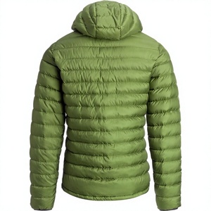 Vestes matelassées imperméables en cuir de veau avec capuche fantaisie en fourrure de castor pour hommes, manches longues, chaudes, prix de gros, OEM - Product Image 4