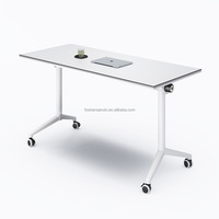 Table de conférence pour bureau, table de réunion en forme de I, bureau pour adultes, table modulaire réglable en hauteur, table de formation pliable