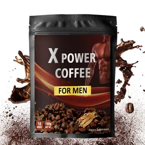 Man X poder café Private label Energia herbal saudável Masculina vitalidade Instant black Maca Café para homens