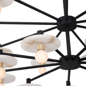 Lustre moderne <span class=keywords><strong>en</strong></span> gros à hauteur réglable avec disques <span class=keywords><strong>en</strong></span> <span class=keywords><strong>albâtre</strong></span> pour salon et salle à manger - Product Image 3