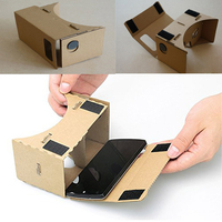 Casque de réalité virtuelle en carton VR 3D Lunettes VR Boîte Films pour films et jeux 3D Compatible avec Android et Apple