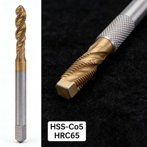 Machuelo de Rosca M6 de 1/4-20 con 3 Estrías en Espiral, Machuelos de Rosca <span class=keywords><strong>Guhring</strong></span> DIN371/376 con Recubrimiento para Estampado/Fundición/Forja - Product Image 2
