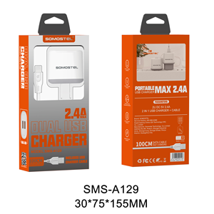 Somostel SMS-A129 범용 USB 충전기 보호대 de 셀룰러 EU/미국 고속 충전기 케이블 어댑터 QC3.0 18W 충전기 휴대 전화 용