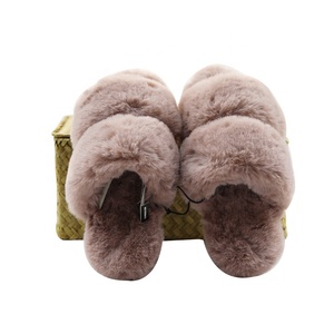 2020 moda suave piel sintética invierno cálido felpa esponjosa mujer <span class=keywords><strong>zapatillas</strong></span> de casa - Product Image 1