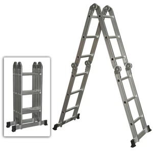 Thang giàn giáo công nghiệp 10ft với thiết kế hiện đại khung thép an toàn khóa & nền tảng OSHA tuân thủ xây dựng - Product Image 4