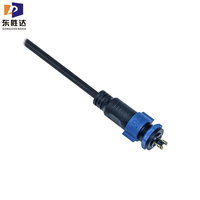 Connecteur circulaire en plastique étanche IP67 M16 2-5 broches Prise mâle/femelle électrique