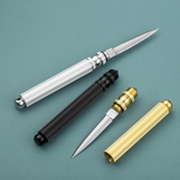 Couteau pliant portable mini en acier inoxydable pour extérieur, coupeur d'art express invisible pour démontage de fenêtres, personnalisable, usage industriel