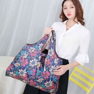Bolsa de Compras Reutilizable de Tela de Poliéster 210D, Diseño de Frutas, 2 Piezas/Juego, Plegable y Fácil de Guardar - Product Image 4