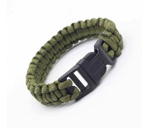 Pulsera Tejida de Cuerda de Paracaídas de Nylon de Siete Hilos Simple - Diseño Creativo Promocional Hecho a Mano para Supervivencia de Emergencia al Aire Libre - Product Image 4