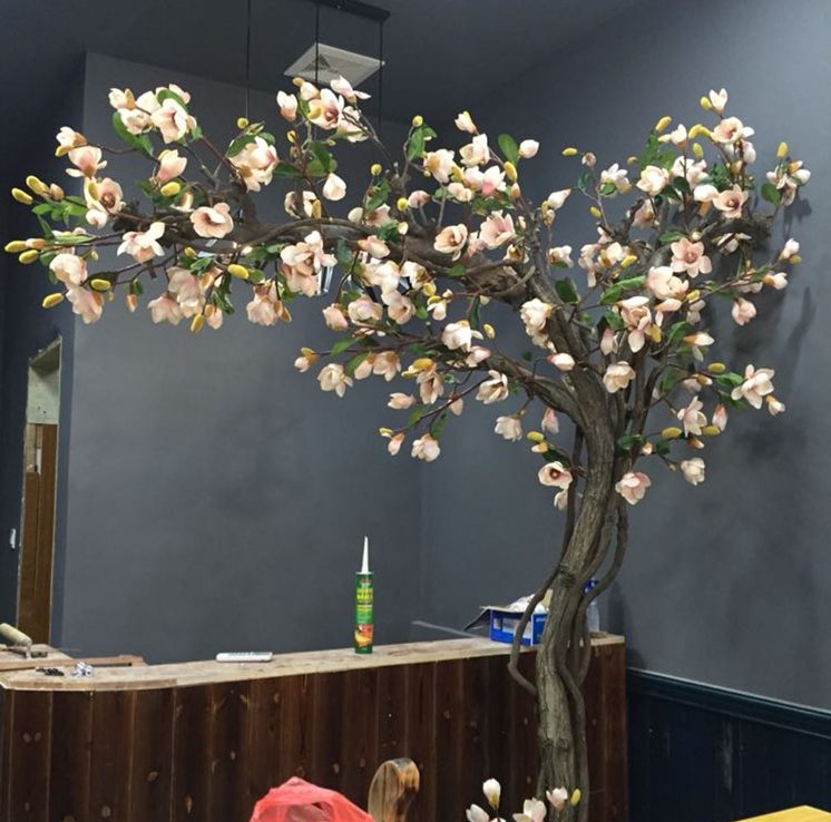 QSLHPH-815 Kunstbaumstamm aus Magnolia fr die Heimdekoration 1,5m-3m