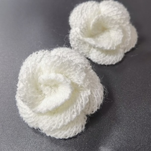 <span class=keywords><strong>Orecchini</strong></span> a perno fatti a mano all'uncinetto a forma di rosa per donna, gioielli da sposa a fiore rosa <span class=keywords><strong>con</strong></span> incastonatura a castone, regalo carino per anniversario - Product Image 3