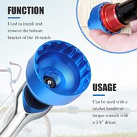 Outil de montage du boîtier de pédalier à 16 encoches, compatible avec les roues Shimano Chris King SRAM, FSA, MegaExo, Surly, Hope