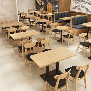 <strong>Modern</strong> Wood <strong>Table</strong> and Iron Frame Chair Set Durable Eco-Friendly Commercial Restaurant Furniture for Home Bar and <strong>Dining</strong> - Product Image 2