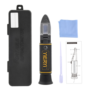 Nouveau réfractomètre Brix portable 0-32% hydromètre Brix & SG à double échelle, pour le brassage de fruits, légumes, jus, confiture, vin et bière - Product Image 6