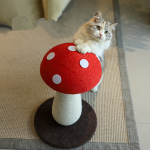 Zeliko Tiang Garukan Kucing Kayu Sisal Bentuk Jamur 4 Tingkat, Pohon Garukan Kucing Tahan Lama, Dikemas dalam Karton - Product Image 5