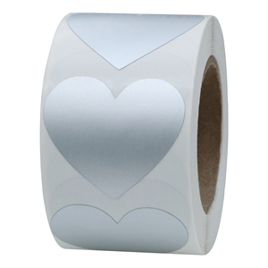 Hybsk-pegatinas de corazones de amor rojo, etiquetas adhesivas de punto de codificación de <span class=keywords><strong>Color</strong></span> de 1,5 pulgadas, 500 por rollo - Product Image 5
