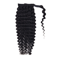 Extensions de cheveux naturels brésiliens bouclés en queue de cheval à enrouler, vente en gros