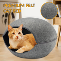 Lits pour chat personnalisés en usine Lit pour animaux de compagnie en feutre de qualité supérieure Offre spéciale Grotte pour chat d'intérieur Caractéristique durable