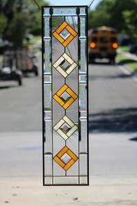 Matériaux en verre biseauté <span class=keywords><strong>pour</strong></span> <span class=keywords><strong>vitrail</strong></span>, panneau suspendu en verre coloré <span class=keywords><strong>pour</strong></span> porte, imposte latérale - Product Image 2