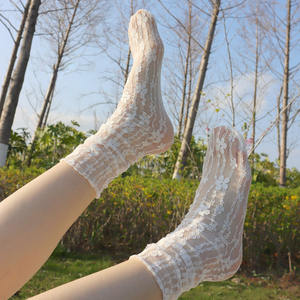 Kadın yaz ince dantel seksi çorap uzun Slouch fantezi şeffaf ipek çorap bayanlar - Product Image 4