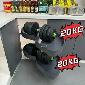 ארון פינתי מודרני בעיצוב פשוט עם פתיחה מלאה משלושה צדדים, מדף אחסון כלים ותבלינים למטבח ולחדר אמבטיה, דגם מפלצת קטנה, נשלף בצורת עב\\\"מ - Product Image 3