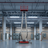 Plateforme élévatrice électrique mobile hydraulique à mât vertical en aluminium, 4m, 6m, 8m, 10m, 12m, 14m, pour une ou deux personnes