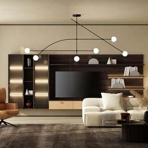 <b>TV</b> <b>Cabinet</b> Modern Luxury <b>Wall</b> Unit Design for Living Room Furniture with Floating <b>Wall</b> <b>Mounted</b> Stand - Product Image 4