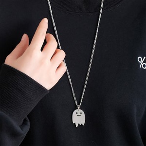 Collana Girocollo Unisex in Acciaio Inossidabile con Ciondolo a Plettro Dorato Trendy Ghost Bc Nameless Ghoul Cosplay, Accessori Gioielli - Product Image 5