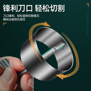 Stainless Steel Fruit Corer 304 For Apple Pear Household Kitchen Use - Product Image 2