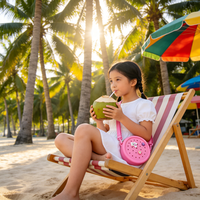 CHINFAI Nouvelle Collection Mini Sac Bandoulière en Silicone, Sac Jelly de Plage Estival, Sacs à Main Enfants, Mini Sacs Bandoulière