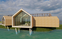 DYCE Maison en bois préfabriquée de luxe moderne avec structure en acier, petite résidence confortable, hôtel conteneur, vacances en bord de mer