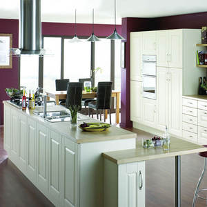 Armoire de cuisine moderne stratifié, en grain noir, nouveau meuble - Product Image 3