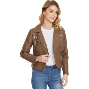 Veste en cuir véritable pour femme, design unique et très vendu, veste unie pour femme - Product Image 1