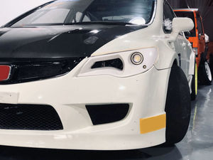 Faro ventilado para Honda Civic FD2 EPA V2 tipo FRP conducto de aire LHD lado del conductor Faro de carreras FD2 Bodykit - Product Image 3