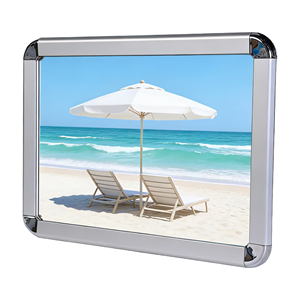 กรอบ<span class=keywords><strong>อลู</strong></span><span class=keywords><strong>มิ</strong></span><span class=keywords><strong>เนียม</strong></span>ขนาด 32 มม. แบบ Snap Frame ไม่ต้องใช้เครื่องมือ เปิดง่าย มุมโค้งมน สำหรับใส่โปสเตอร์ โฆษณาในร่ม และแสดงข้อมูล - Product Image 1