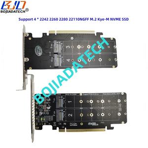 PCI-E 4.0 16X เป็น4 * NGFF คีย์ <span class=keywords><strong>M</strong></span>.<span class=keywords><strong>2</strong></span>-<span class=keywords><strong>M</strong></span> คีย์ B + <span class=keywords><strong>M</strong></span> NVMe SSD อะแดปเตอร์การ์ดจู่โจม-เมนบอร์ด PCIe X4X4X4X4 bifurcation - Product Image 5