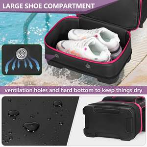 Échantillon gratuit Nouveau sac à dos en filet avec cordon de serrage pour équipement mouillé pour la natation, la salle de sport, les activités de plage - Cadeau promotionnel d'entreprise - Product Image 2